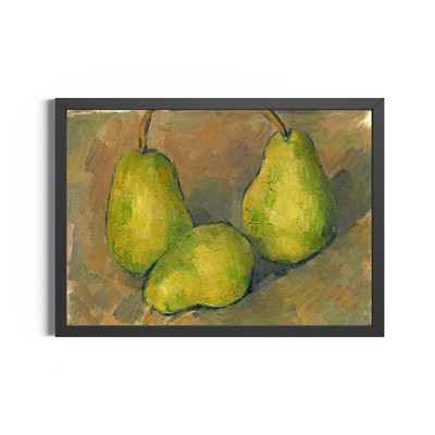 Grüne Birnen Landschaft Vintage Wandkunst Bild Obst Kunstwerk Malerei Druck