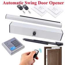 Electric Handicap Swing Gate Automatic Door Opener w/ Remote & Push Button Set