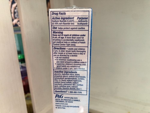Crest Cavity Protection Toothpaste Whitening Baking Soda & Peroxide Mint 3 Pack - Picture 3 of 3