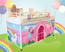 HedgehogEmporium Tent for Midsleeper Cabin Bed, Mid sleeper Fairy Unicorn