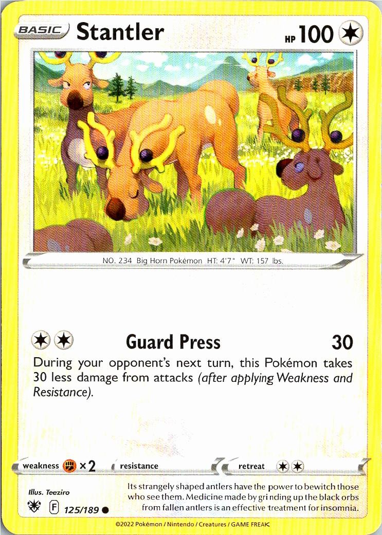 Stantler 125/189 Common Astral Radiance Pokemon Near Mint