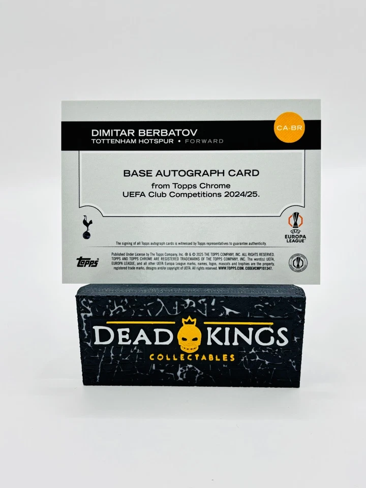 2024-25 Topps Chrome UCC - Dimitar Berbatov - Toppsfractor Auto /52 - Image 2 of 2