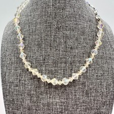 Vintage 50s Aurora Borealis Glass Bead Choker...
