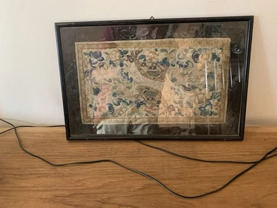 Chinesische Seidenstickerei, Antik - Bild 1 von 4