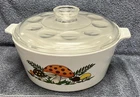 Vintage Corning Ware Merry Mushroom B-2 1/2-B 2.5qt Casserole Dimpled Pyrex Lid
