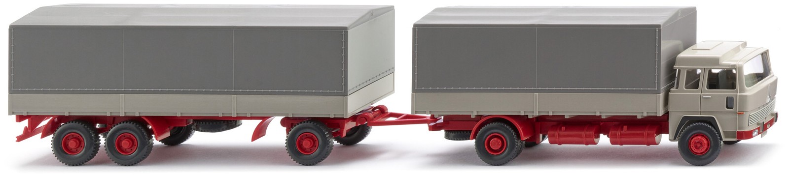Camion WIKING MAGIRUS 235D 4x2 gris avec remorque à l'échelle 1/87 pour diorama