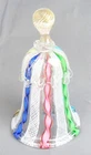 Vintage Murano Venetian Latticino Ribbon Drip Glass Bell