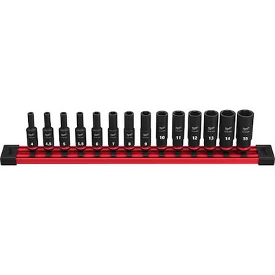 Milwaukee Tool 49-66-7003 14 Pc. Shockwave Impact Duty 1/4 In. Drive Metric