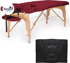 Professional Portable Folding Massage Table with Carrying Case - Burgundy