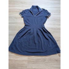 Tommy Hilfiger Polo Dress Womens XS Navy Blue Short Sleeve Pleated Tennis EUC