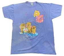 Vintage 90s Cat Nightshirt Gown Sleepwear One Size Novelty Kitty