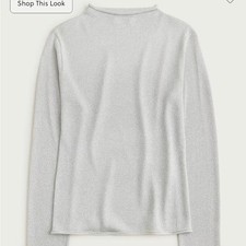 Metallic mockneck sweater