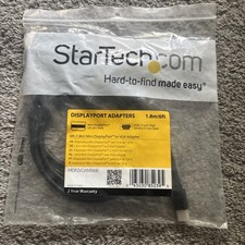 StarTech.com DP to VGA Adapter Converter Black 6' 1.8M MDP2VGAMM6B