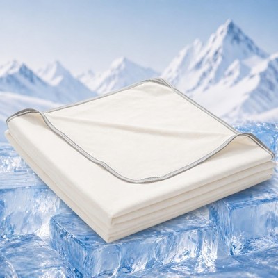 Lightweight Cooling Blanket Breathable Soft Cold Ice Throw For Hot Sleepers Bed
