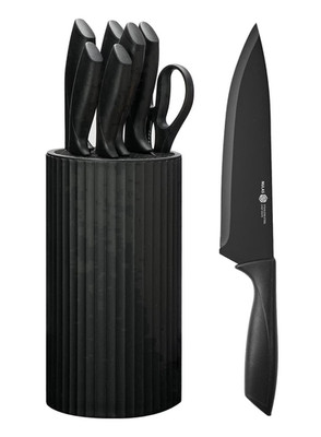 8-Piece Kitchen Knife Set with Block for Chef, Stainless Steel Sharp Knives, Ant