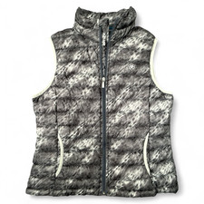 Ariat Ideal Down Vest Women's M Gray Cowhide Quilted Puffer Full Zip