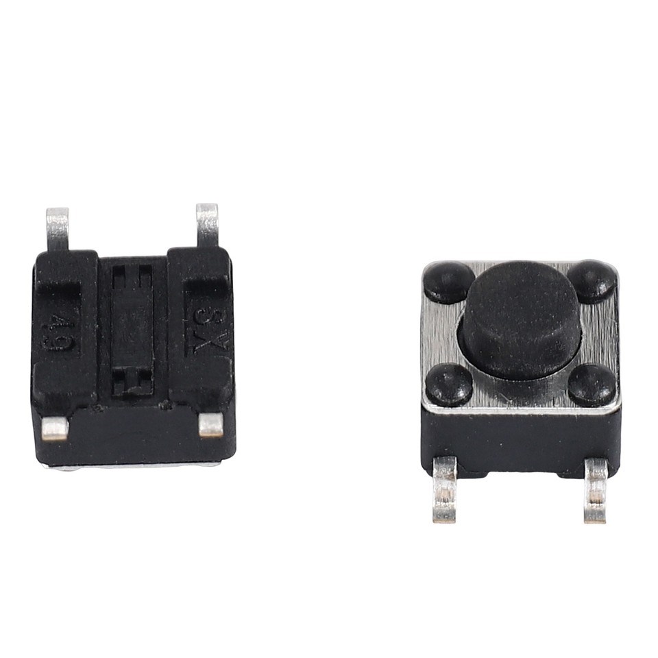 4 Pin Click Base 50 Pcs 6x6x5mm 4-Pin DIP Through Hole Momentary Tactile Push Button ...