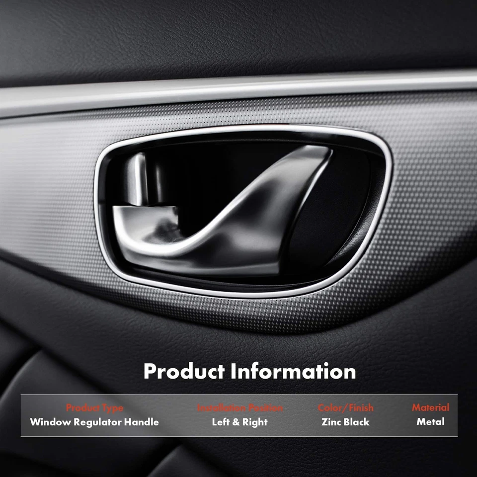 2x Manija reguladora de ventana lateral derecha y derecha para International Harvester 2554 3400 Foto 2 de 4