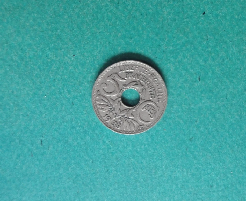 Pièce de 5 centimes 1933 - Photo 2/4