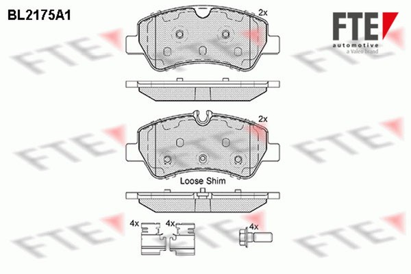 Bremsbelagsatz Scheibenbremse Fte 9010693 FüR Ford Transit V363 Fcd Fdd Fed Ffd-image