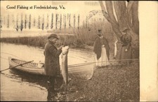 Fredericksburg Virginia VA Fishing c1910 Vintage Postcard bhn