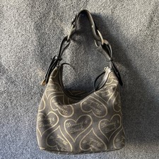 Dooney & Bourke Signature Heart denim hobo ba...