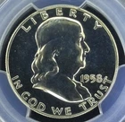 1958 Ben Franklin Silver Half Dollar Graded by PCGS PR66