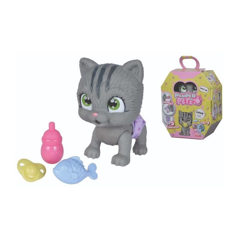 Smoby Pamper Petz chat à adopter figurine articulée enfant dès 3 ans