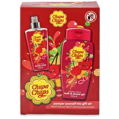 Chupa chups with cherry foam 300 ml + cherry scented water 100 ml + sponge