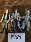 1984 Star Wars Hans Solo ROTJ Trench Coat Action Figure, WO Coat, & Teebo (3)