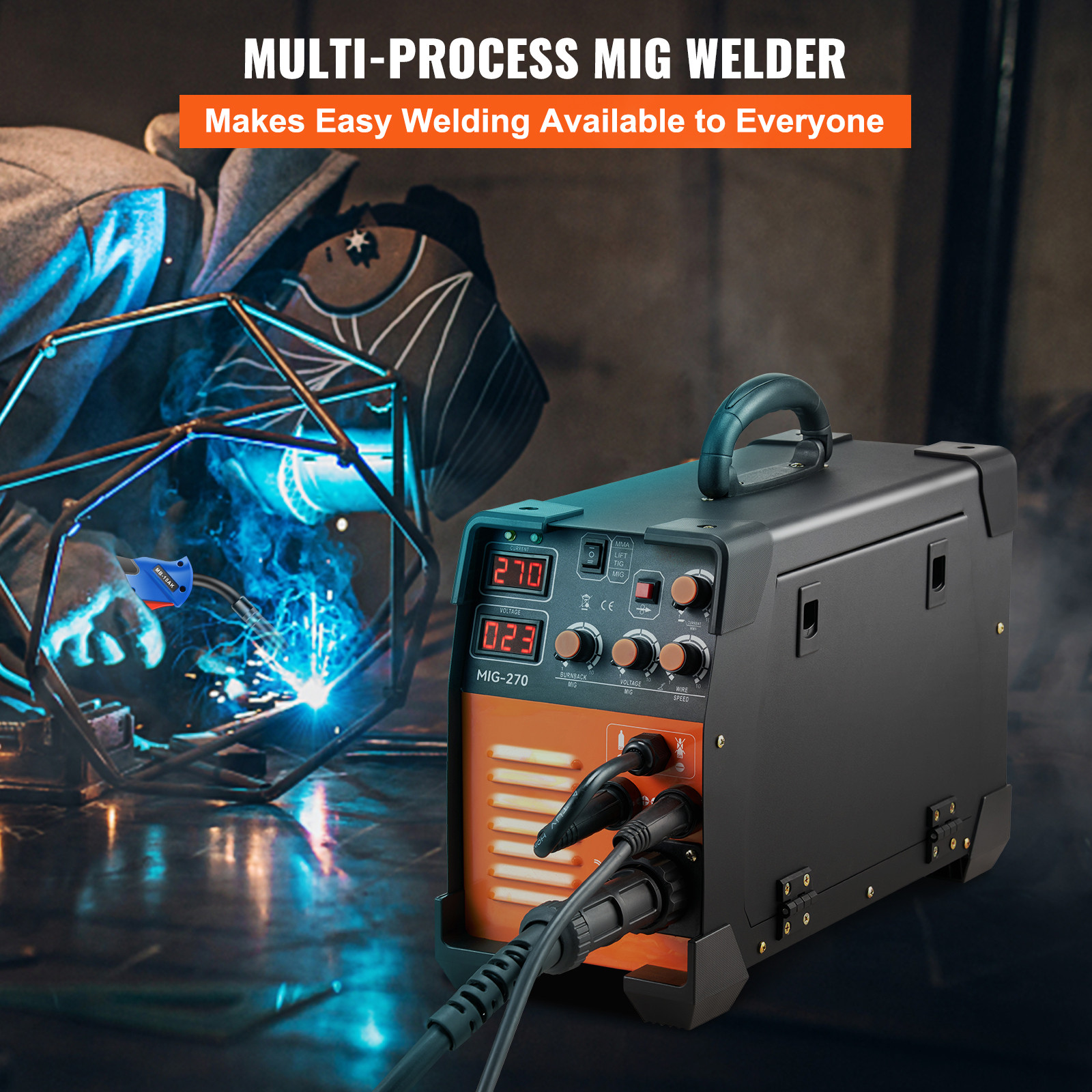 Mig Welder Welding Machine 270A MIG MMA TIG 3 In 1 Welder Combo 110V/220V