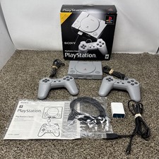SONY PLAYSTATION CLASSIC GRAY MINI COMPLETE C...