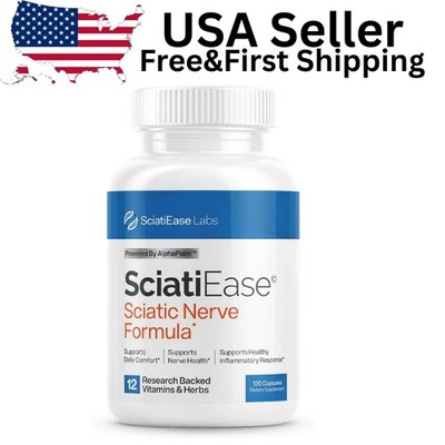 SciatiEase Sciatic Nerve Support   AlphaPalm, Pea, B Vitamins & ALA, 120 Capsule