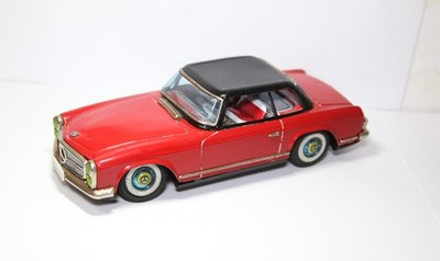ALPS Japan Mercedes Benz 230 SL - Oldtimer Weißblech batteriebetrieben FUNKTIONIERT selten