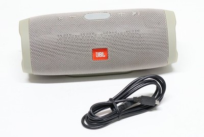 JBL Charge 3 Waterproof Portable Bluetooth Speaker (Grey) W USB Charging Cable