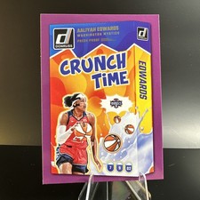 2025 Donruss WNBA Aaliyah Edwards Crunch Time Purple Press Proof SP Mystics