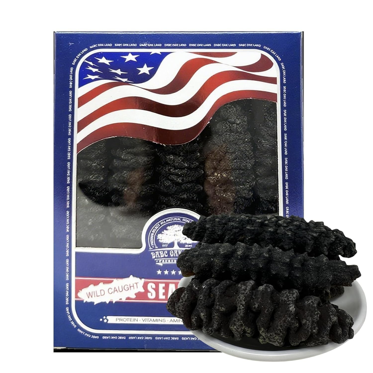 8OZ Premium Dried Sea Cucumber,Wild Caught South American Sea Cucumber 15-20PCS