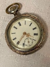 FEINE ANTIKE TASCHENUHR FÜR HERREN MECHANISCH 800 SILBER LÄUFT