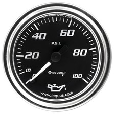 Equus 2 In. Chrome Mechanical Oil Pressure Gauge Equus 2 In. Chrome Mechanical Oil Pressure Gauge