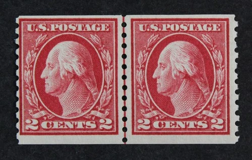 CKStamps: US Stamps Collection Scott#444 2c Mint NH OG Line Pair 24 1/2mm $650