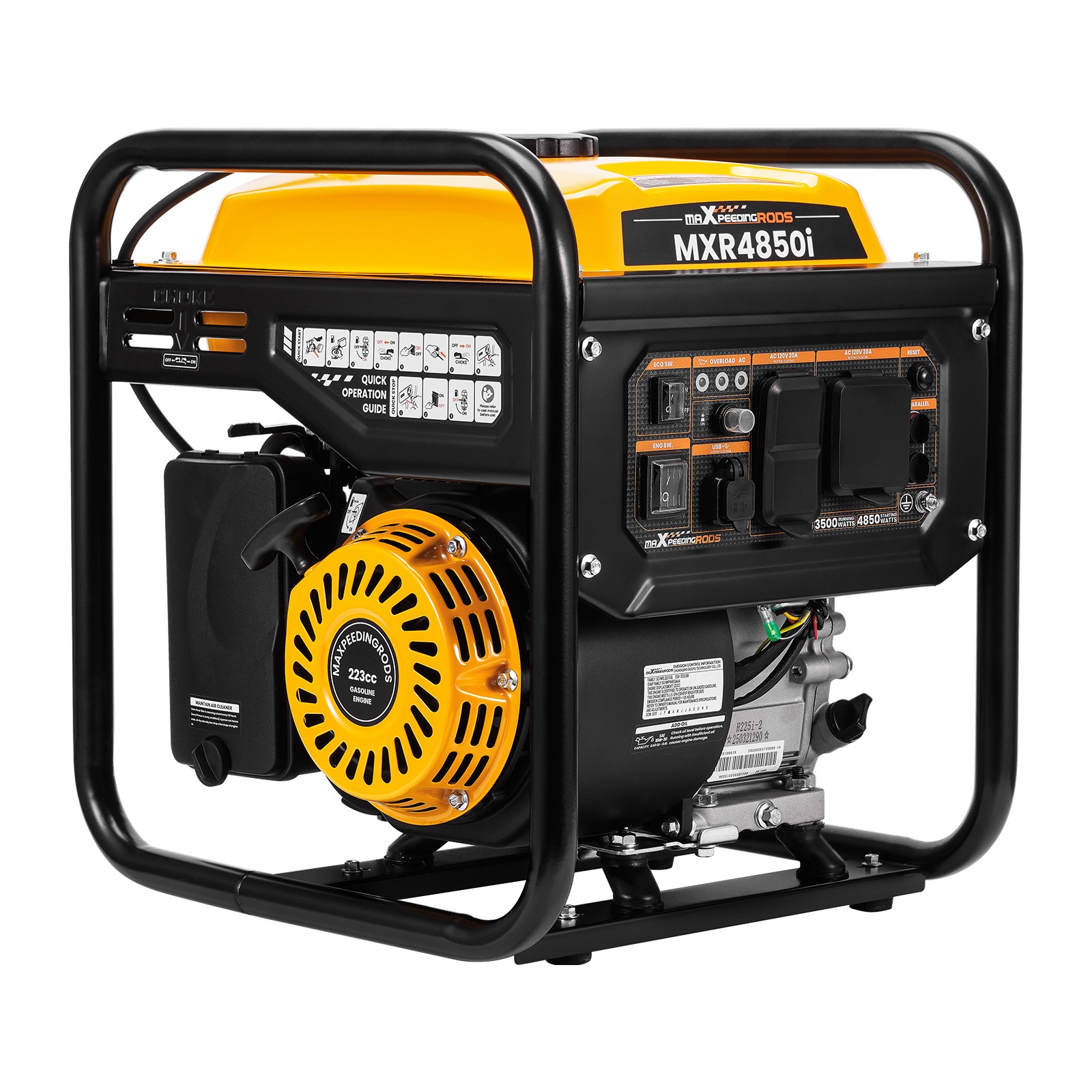 4850W Portable Inverter Generator Gas Powered Fir For Home Backup Construction