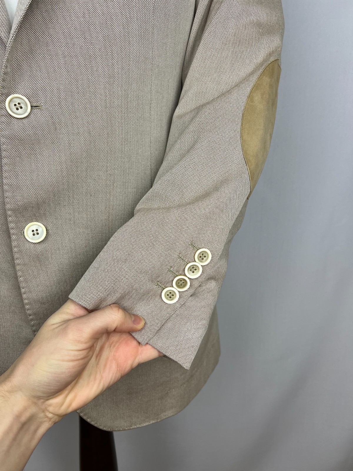 BRUNELLO CUCINELLI Light-Beige Solid 100% Cotton … - image 8