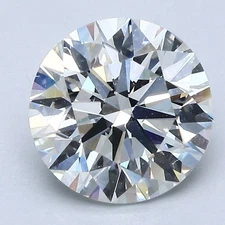 Cert. AGI 2.50 Carat Round Natural Mined Diamond Loose G color VS1 clarity