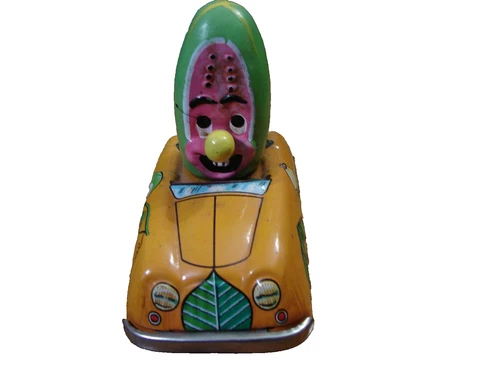 Vintage 1968 Marx Marxie Friction Car Corkie Corn Anthropomorphic Runs Good Nice