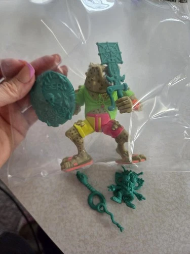 TMNT Action Figures Vintage NAPOLEON BONAFROG Used COMPLETE Good Condition 1990