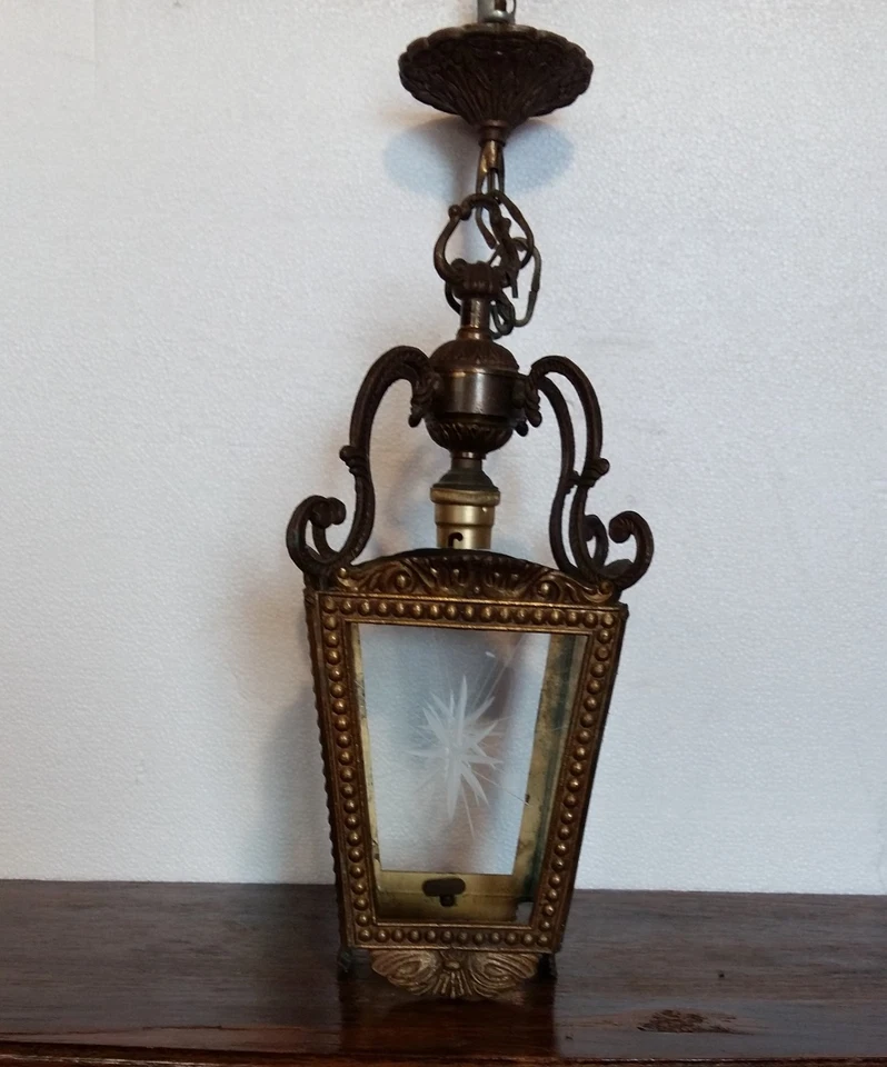 Lanterne Bronze Style Louis XVI - Photo 3/4