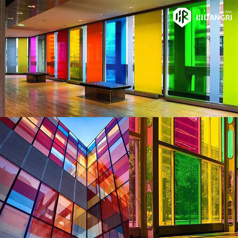 Buy Multi Coloured Transparent Window Film Stained Glass Self Adhesive