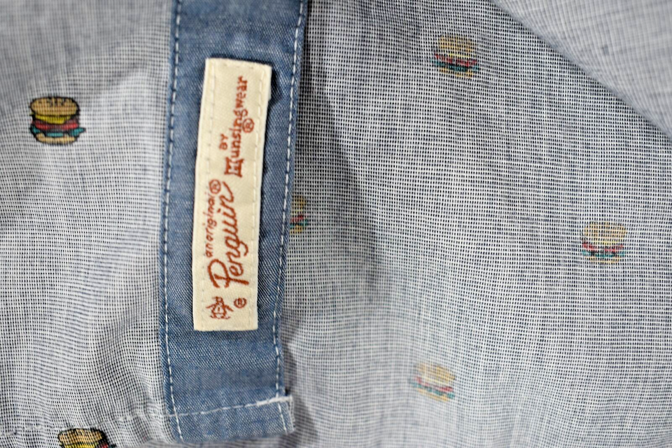 Original Penguin Hamburger Novelty Pattern Casual ButtonDown Shirt
