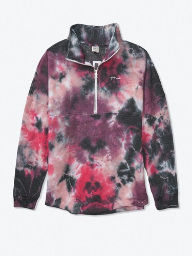 Victoria's Secret Pink Varsity Half Zip Pullover Sweatshirt - Picture 4 of 27
