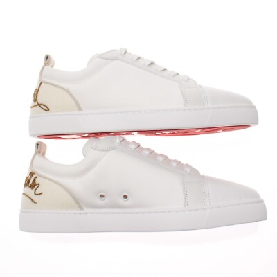 Christian Louboutin NWB Sneakers Fun Louis Junior Sz 44.5 US 11.5 White w/ Felt Christian Louboutin NWB Sneakers Fun Louis Junior Sz 44.5 US  main image 4